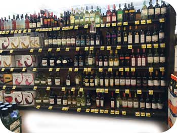 Wall Liquor Shelving